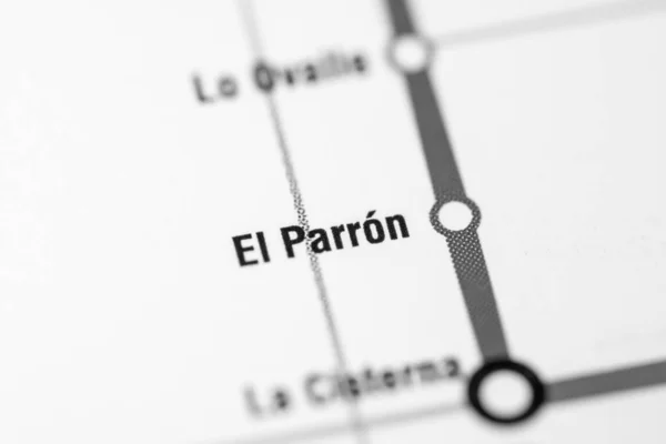 Stacja Parron Mapa Metra Santiago — Zdjęcie stockowe