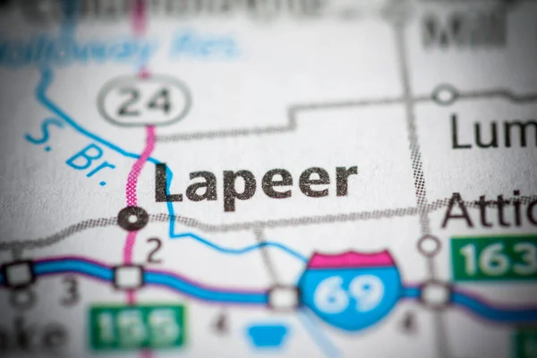Lapeer. Michigan. USA map