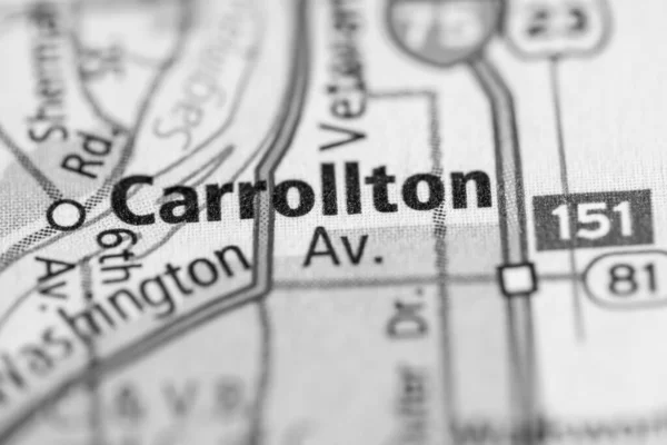 Carrollton Michigan Mapa Usa — Foto de Stock