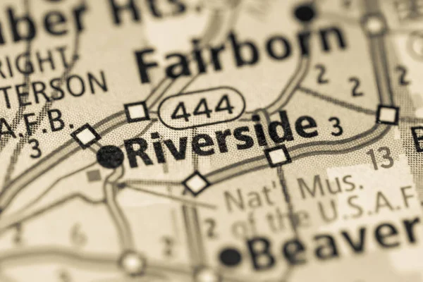 Riverside Ohio Eua Mapa — Fotografia de Stock