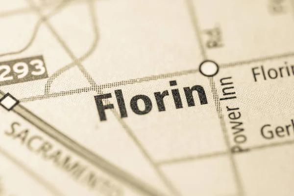Φλόριν Καλιφόρνια Χάρτης Ηπα — Φωτογραφία Αρχείου