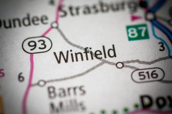Winfielde Ohio Mapa Usa — Stock fotografie