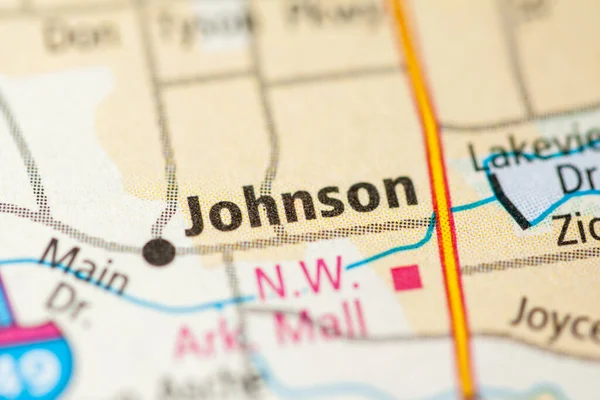 Johnson Arkansas Eua Mapa — Fotografia de Stock