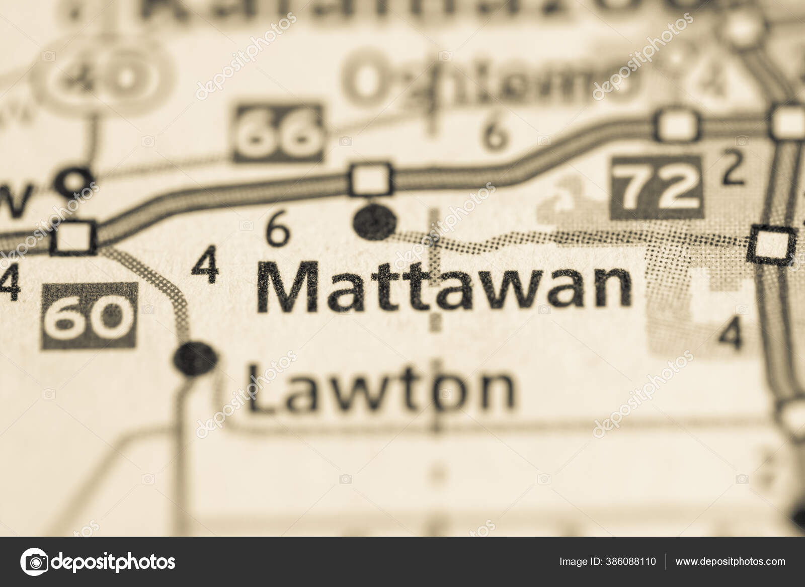 Mattawan Michigan Usa Map Stock Photo by ©aliceinwonderland2020 386088110