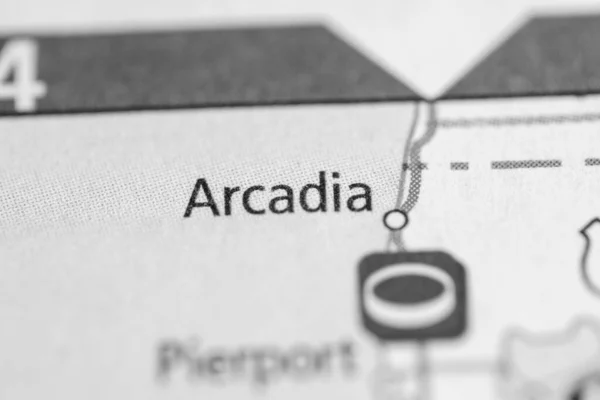 Arcadia Michigan Mapa Usa — Stock fotografie