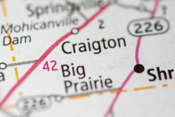 Craigton Ohio Eua Mapa — Fotografia de Stock