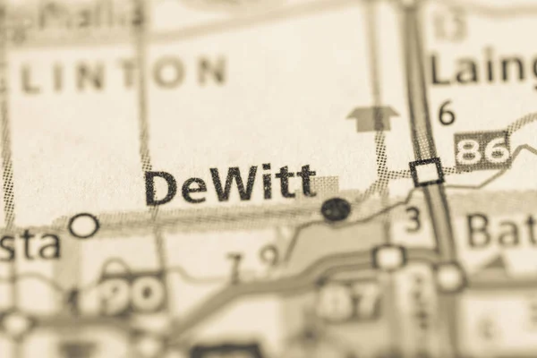 Dewitt Michigan Eua Mapa — Fotografia de Stock