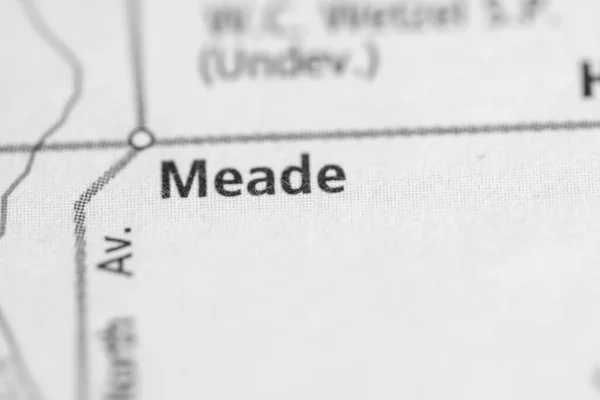 Meade Michigan Mapa Usa —  Fotos de Stock