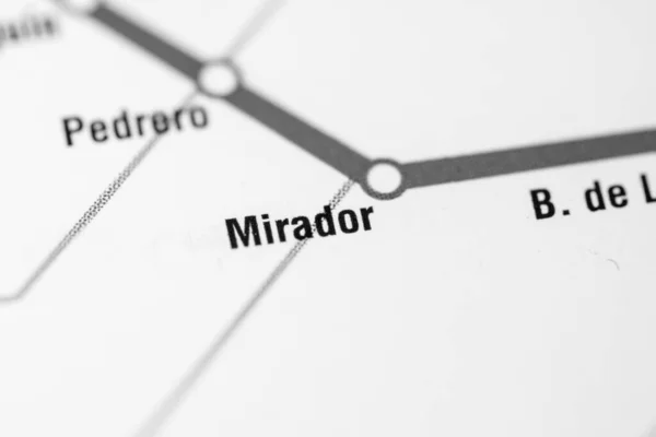 Estación Mirador Mapa Del Metro Santiago — Foto de Stock