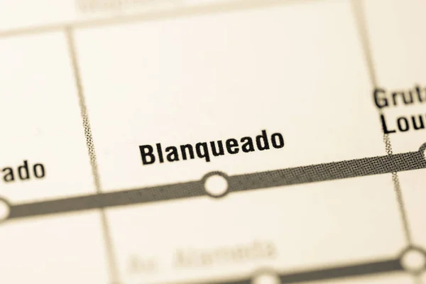 Estação Blanqueado Mapa Metrô Santiago — Fotografia de Stock