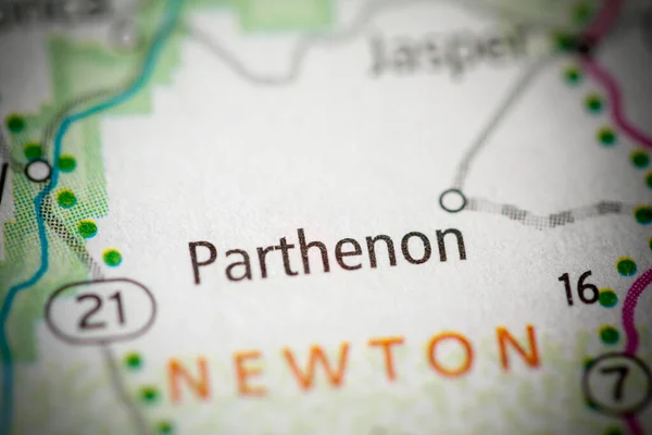 パルテノン アーカンソーだ アメリカ地図 — ストック写真
