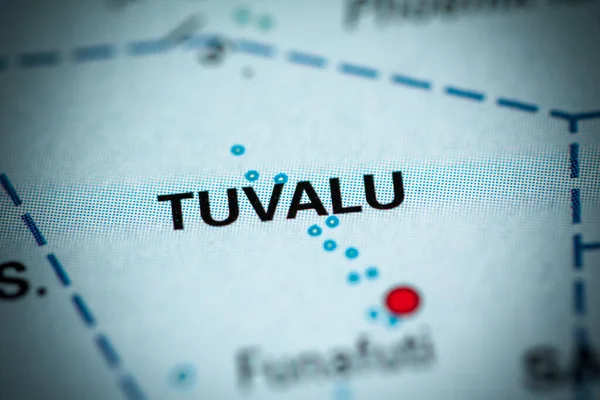 Tuvalu Geogrphy Concept Closde Shot — Stock Photo, Image
