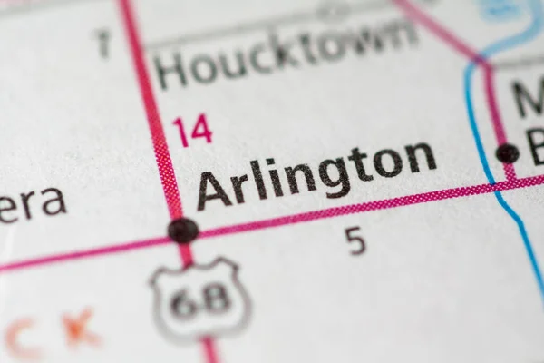 Arlington Ohio Mappa Degli Stati Uniti — Foto Stock