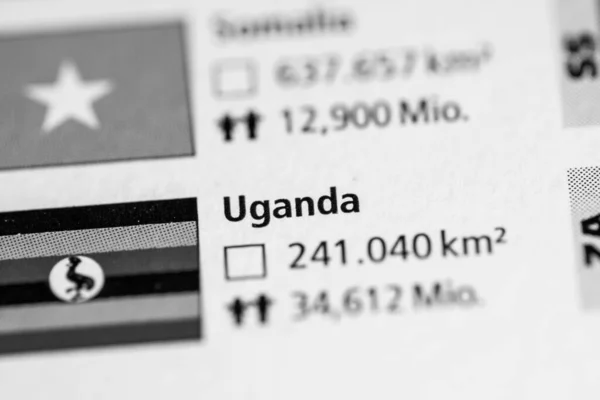 Uganda Geogrphy Concept Closde Shot — Stock Photo, Image