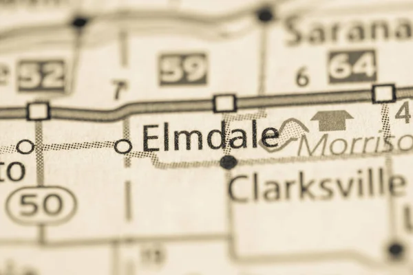 Elmdale Michigan Mappa Degli Stati Uniti — Foto Stock