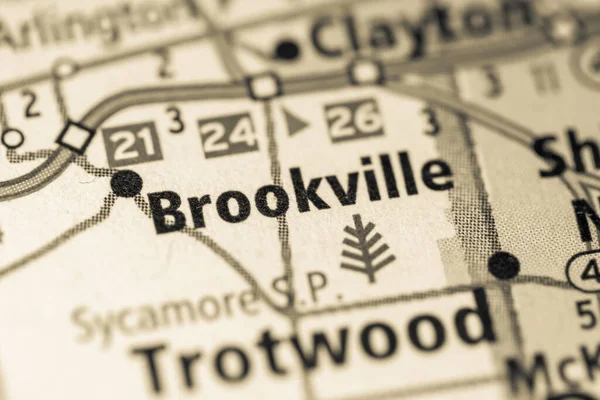 Brookville Ohio Mapa Usa — Foto de Stock