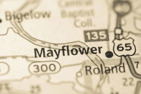 Mayflower Arkansas Abd Haritası — Stok fotoğraf