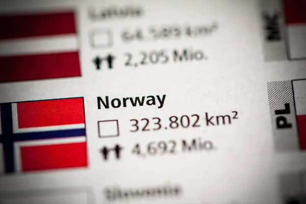 ノルウェーだ 地理的概念が閉鎖された — ストック写真
