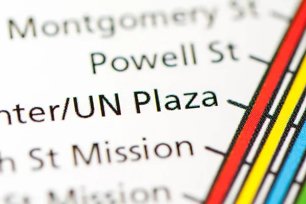 Plaza Stasyonu San Francisco Metro Haritası — Stok fotoğraf