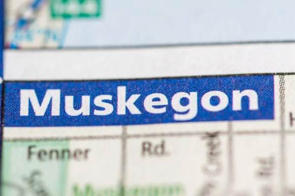 Muskegon 密歇根美国地图 — 图库照片