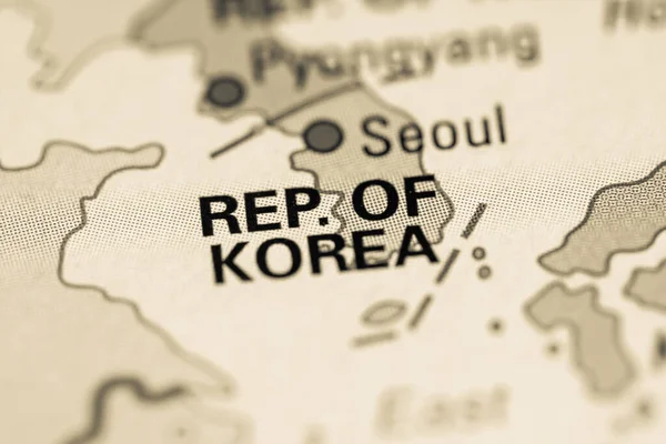 Δημοκρατία Της Κορέας Έννοια Του Geogrphy Κλείνει Πλάνο — Φωτογραφία Αρχείου