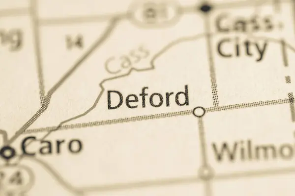 Deford Michigan Mapa Usa — Foto de Stock