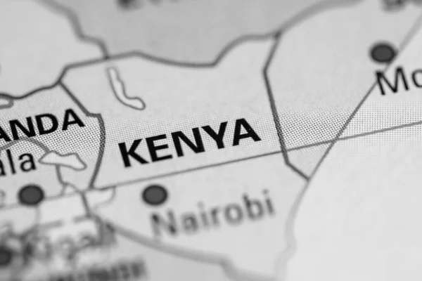 Kenya Geogrphy Koncept Nära Upp Skott — Stockfoto