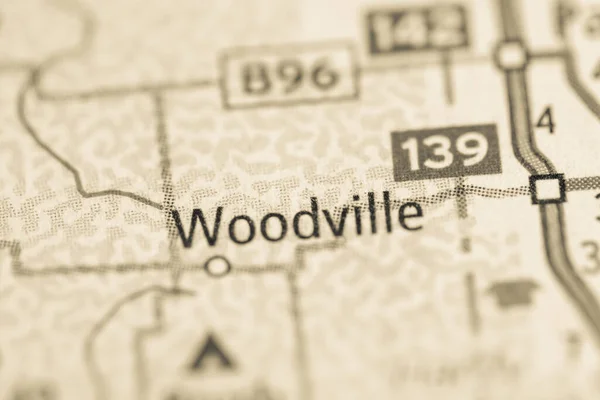 Woodville Michigan Mappa Degli Stati Uniti — Foto Stock