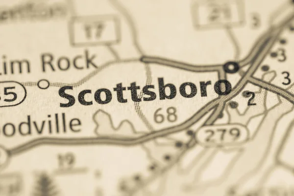 Scottsboro Alabama Eua Mapa — Fotografia de Stock