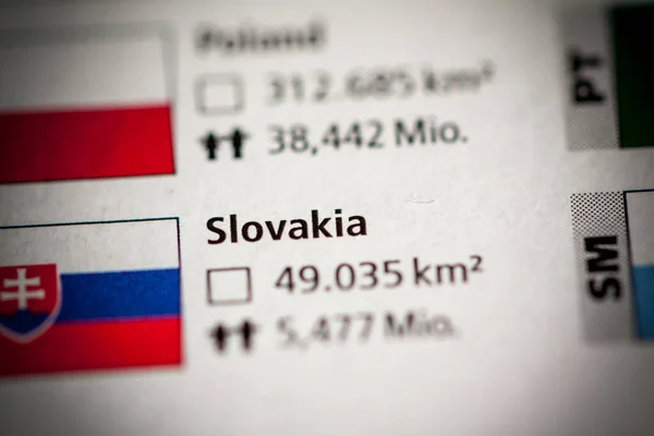 Szlovákia Geogrphy Koncepció Lezárva Lövés — Stock Fotó