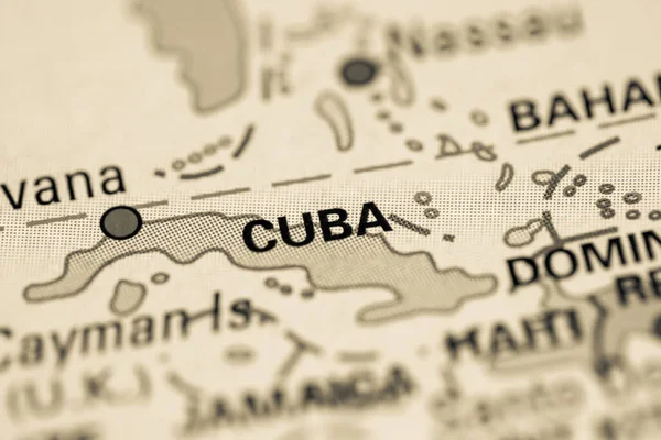 Куба Концепція Geogrphy Зривається — стокове фото