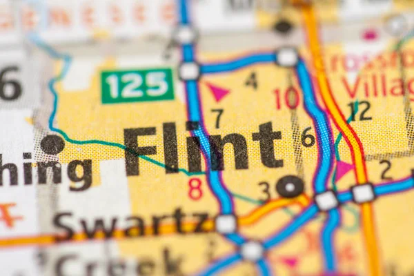 Flint. Michigan. USA map