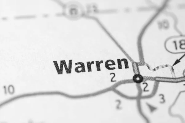 Warren Arkansas Eua Mapa — Fotografia de Stock