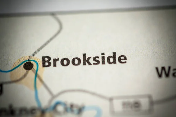 Brookside Haritasının Yakın Plan Görüntüsü Alabama Abd — Stok fotoğraf