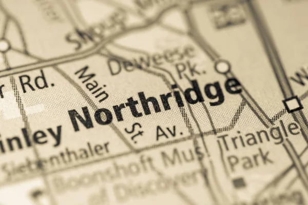 Close Mapa Northridge Ohio Estados Unidos — Fotografia de Stock