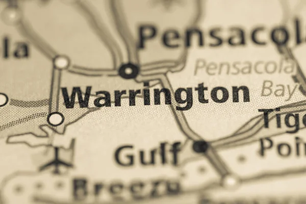 Warrington Alabama Eua Mapa — Fotografia de Stock