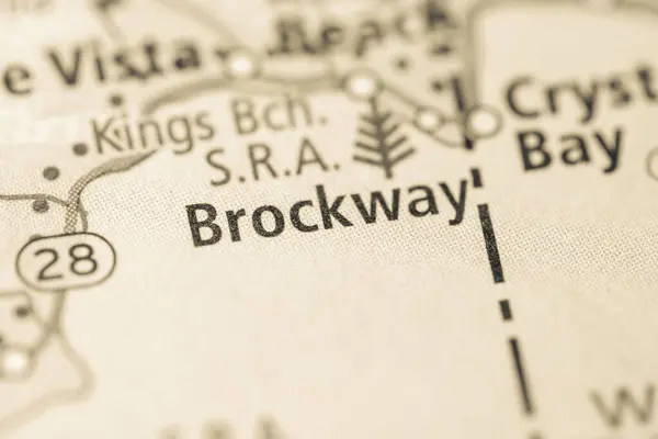 Brockway Kaliforniya Abd Haritası — Stok fotoğraf