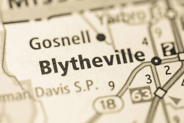 Blytheville Det Arkansas Usa Karta — Stockfoto