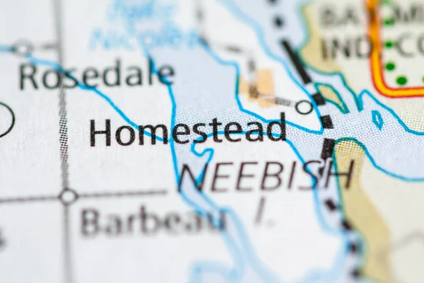 Homestead Michigan Carte Des Usa — Photo