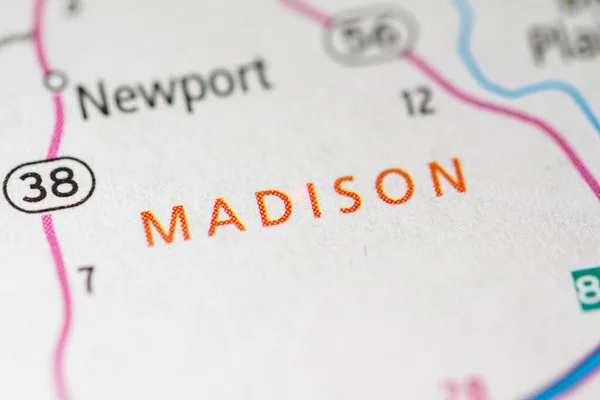 麦迪逊Madison 俄亥俄美国地图 — 图库照片