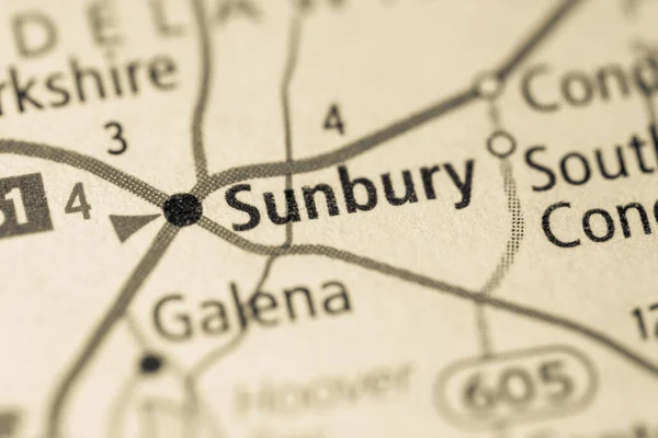 Sunbury Ohio Abd Haritası — Stok fotoğraf