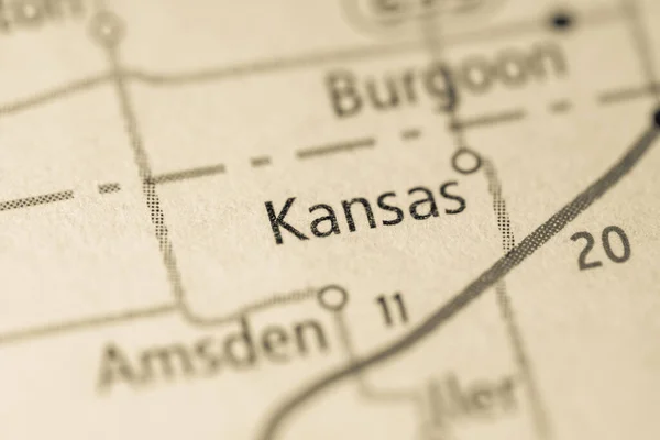 Kansas Ohio Mapa Usa — Foto de Stock