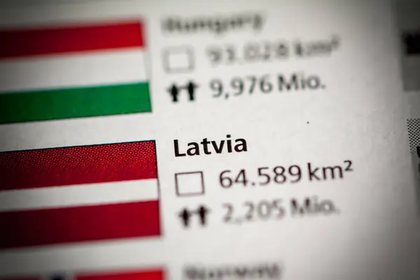 Lotyšsko Geografický Koncept Uzavírá Záběr — Stock fotografie