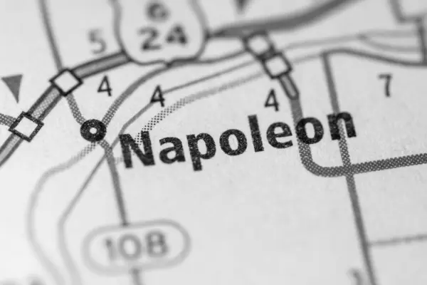 ナポレオン オハイオ州 アメリカ地図 — ストック写真
