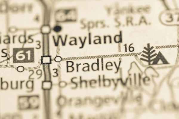 ブラッドリー ミシガン州 アメリカ地図 — ストック写真