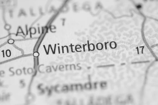 Winterboro Alabama Kaart Verenigde Staten — Stockfoto