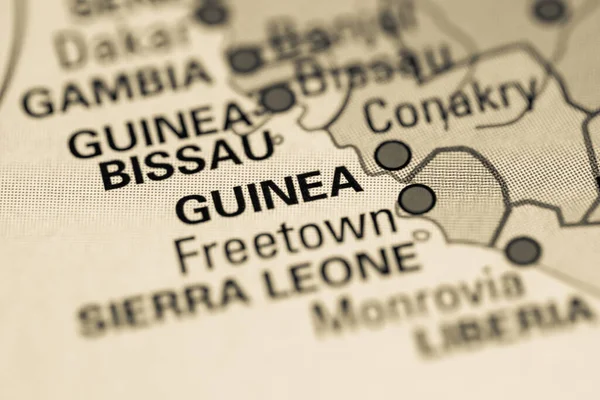 Гвинея Geogrphy Concept Closed Shot — стоковое фото