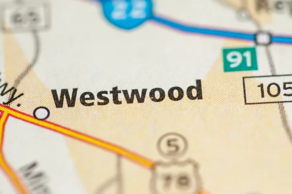 Közelkép Westwood Térképéről Alabamában Egyesült Államok — Stock Fotó
