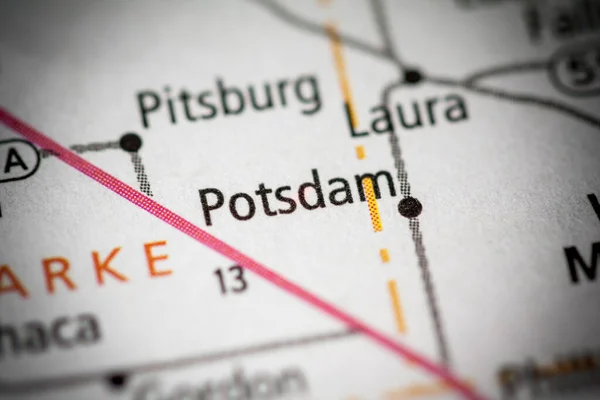 Potsdam Ohio Mapa Usa — Foto de Stock