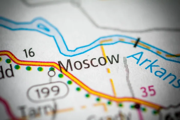Moskova Arkansas Abd Haritası — Stok fotoğraf